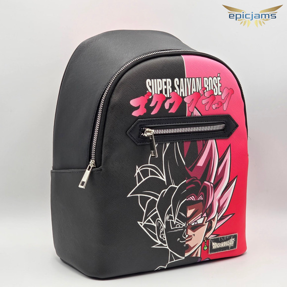 Bioworld Dragon Ball Super Super Saiyan Rose Goku Black Mini Backpack Bag New - Picture 2 of 5